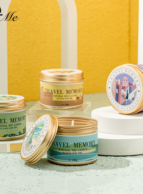 BYME陶陶色系列铝罐香薰蜡烛155g*4礼盒套装结婚生日礼物伴手礼