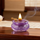 紫气东来聚宝盆香薰蜡烛创意国风香氛摆件家用留香感新年礼物