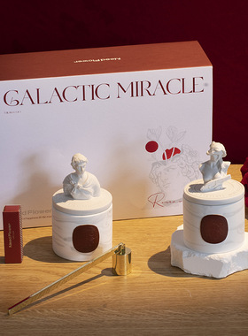 圣乔治神像香薰蜡烛礼盒雕塑摆件大豆蜡香氛精油结婚生日伴手礼