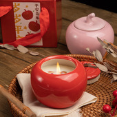 苹果陶瓷了蜡烛香薰送闺蜜伴手礼物生日手工香氛果香闺蜜礼物助眠