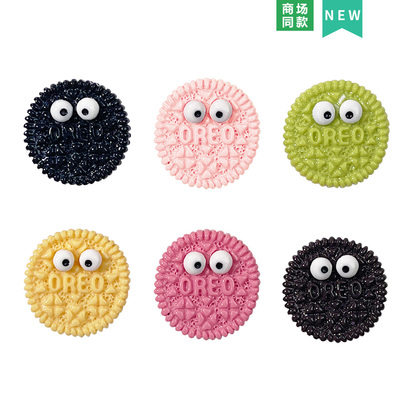 大眼饼干洞洞鞋花男女crocs鞋扣