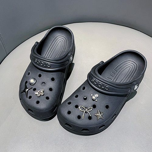 合金水钻蝴蝶适配卡骆驰高级感金属配饰适配crocs洞洞鞋装饰鞋扣