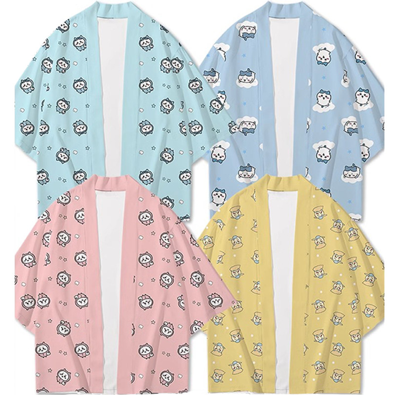 卡通表情包可爱chiikawa吉伊卡哇羽织和服吉伊哈奇乌萨奇披风开衫