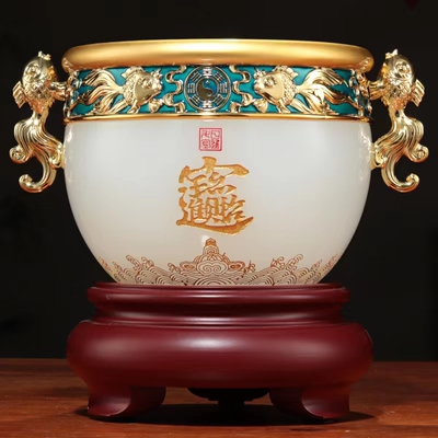 琉璃招财复古客厅开业装饰品定制