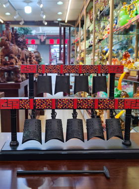 复古青铜曾侯乙九个头编钟旅游工艺品博物馆同款出国送老外礼物