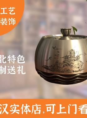 精致纯锡实用中式桌面黄鹤楼摆件