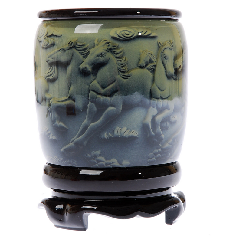 特价浮雕办公桌笔筒家居办公室工艺创意装饰品实用商务礼品定制