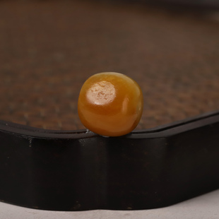 12mm黄沁老型珠正宗新疆和田玉籽料单珠玉珠圆珠散珠手串手持顶珠