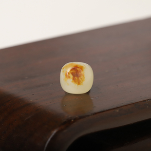 12mm红皮单珠天然新疆和田玉籽料红皮玉珠散珠手串配珠圆珠顶珠