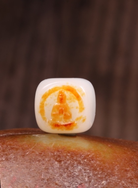 17mm方珠子新疆和田玉籽料白玉单珠散珠锁骨珠锁骨链手串配珠