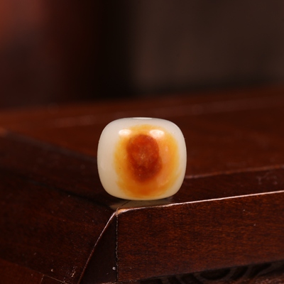 11mm红皮老型珠新疆和田玉籽料桶珠珠子单珠散珠手串手持顶珠配饰