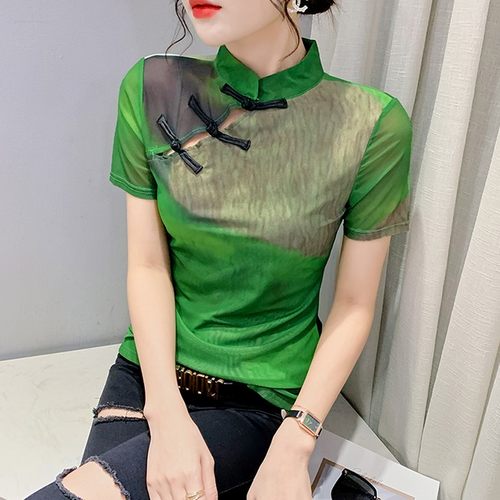 短袖韩版常规网纱女士
