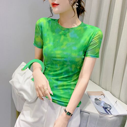 短袖韩版常规网纱女士