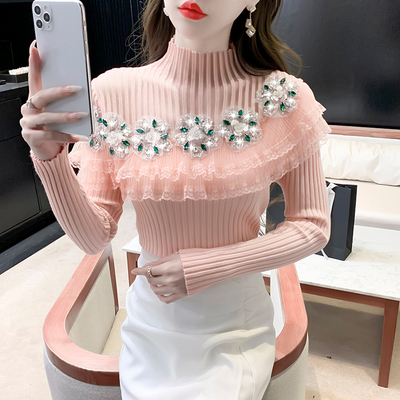 长袖羊绒半高半高领打底衫