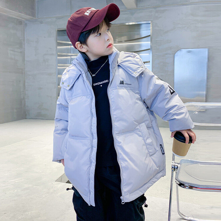 2025冬款男童中大童白鸭绒羽绒服