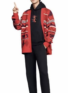 李宁LINING日进斗金 本命年 新年款针衫毛衣外套新年服饰AMBU021