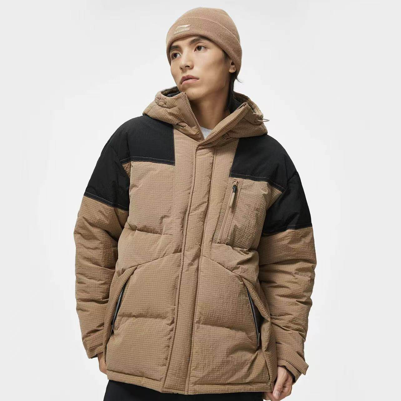 李宁男女羽绒服冬季运动时尚系列舒适保暖防风宽松型外套AYMT065