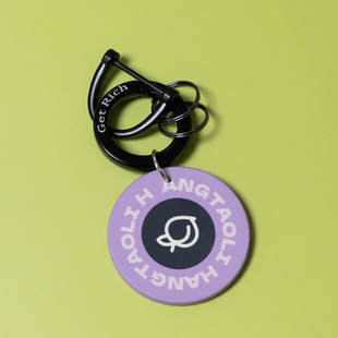 清新可爱小桃子钥匙扣复合生物硬化陶瓷质感钥匙链汽车包包挂件