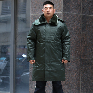 军棉大衣男冬季加厚防风防水棉大衣墨绿保安防寒棉服冷库保暖棉衣