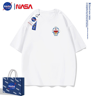 NASA叮当猫夏装儿童纯棉短袖t恤男童多啦a梦幼儿园小学班服亲子装
