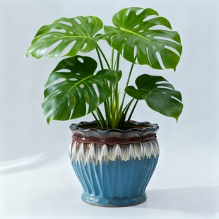 创意绿萝盆栽托盘特大号盆景 花盆圆形陶瓷大号清仓特价 古典 个性