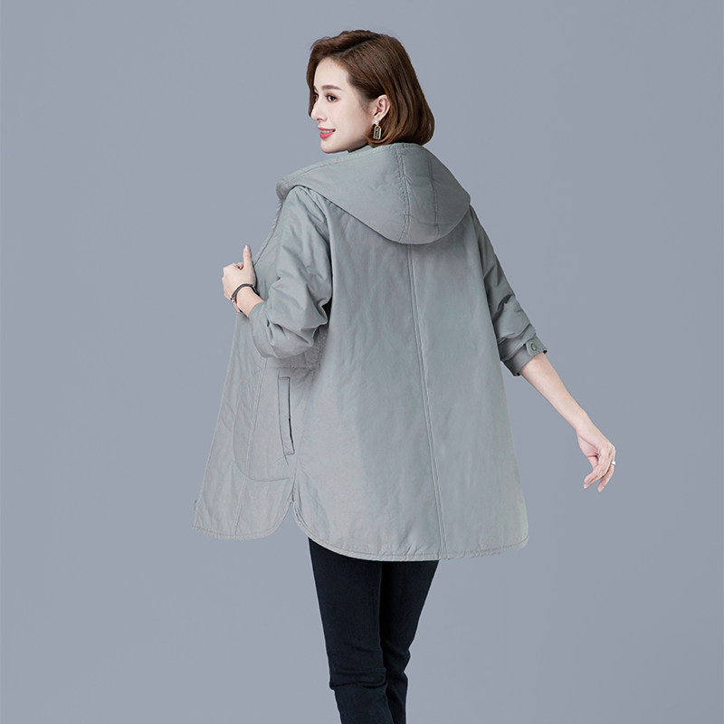 2024年新品棉服中长款加厚保暖棉衣纯色棉衣,女装棉衣/棉服,秋牧寒烟