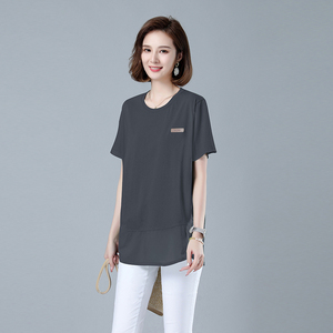时尚宽松显瘦绿色短袖T恤女夏季新款百搭休闲上衣图片