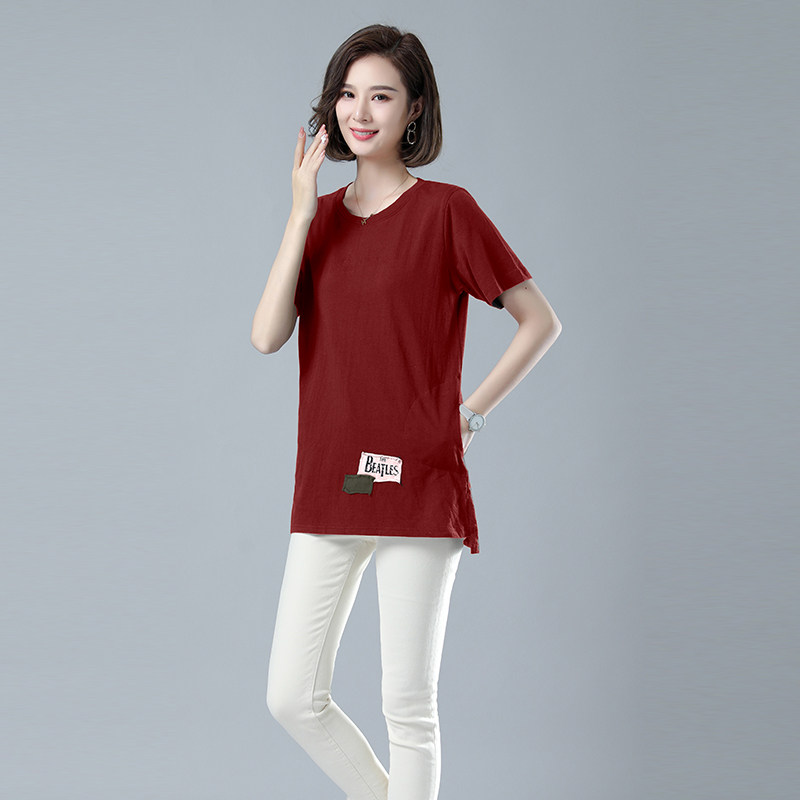 时尚宽松短袖T恤女夏季新款韩版百搭显瘦上衣学生休闲打底衫,女装T恤,秋牧寒烟