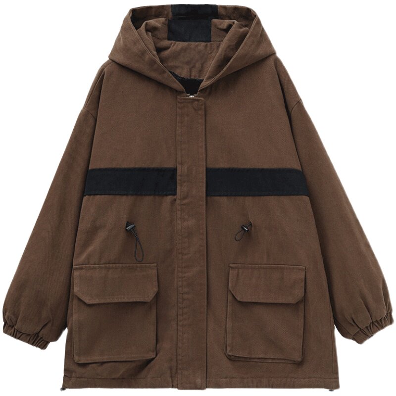 2020冬加绒加厚棉服保暖连帽派克服716款,女装棉衣/棉服,秋牧寒烟