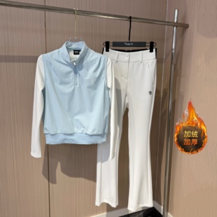外套女微喇高尔夫长裤 加绒保暖假两件高尔夫长袖 女冬季 高尔夫服装