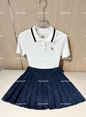 25新款高尔夫服装女夏韩版高尔夫短袖女速干透气高尔夫裙网球女