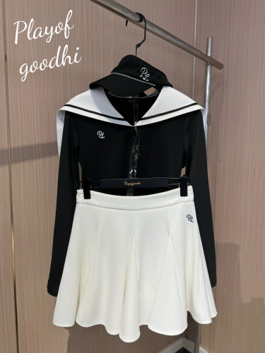 高尔夫服装女高尔夫长袖女高尔夫女裙套装显瘦弹力高尔夫女装网球