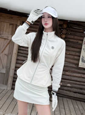 高尔夫服装女秋冬高尔夫套装女防风保暖高尔夫外套女裙显瘦网球服