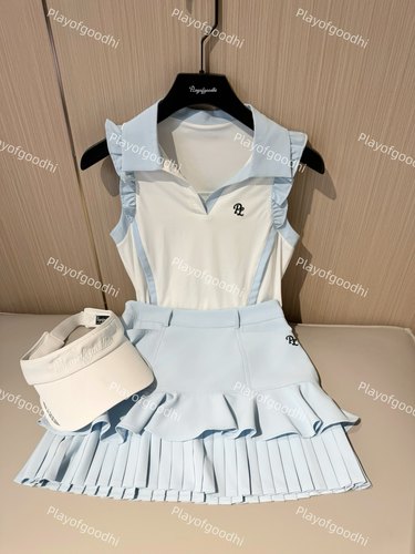高尔夫服装女夏韩版高尔夫短袖女速干透气高尔夫裙套装女网球服女