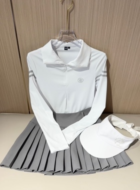 高尔夫服装女春夏高尔夫长袖女韩版高尔夫女裙速干弹力透气网球服