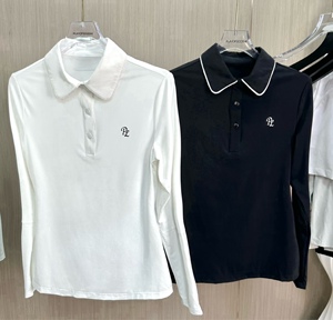 高尔夫服装女秋款韩版高尔夫长袖女修身显瘦弹力高尔夫上衣女golf