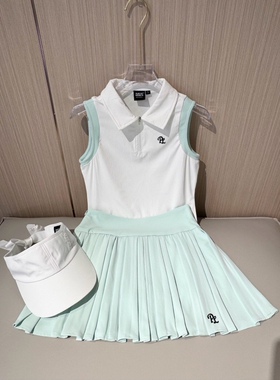 高尔夫服装女夏韩版高尔夫短袖女速干透气高尔夫裙套装女网球服女