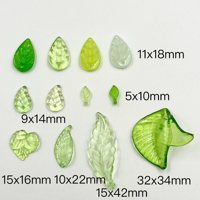 亚克力吊孔绿色叶子多款多尺寸