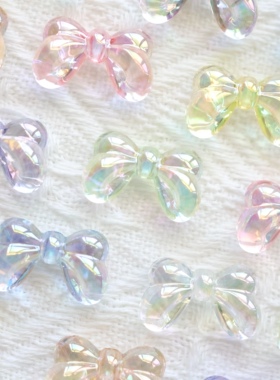 亚克力uv冰透小领结蝴蝶结好看珠