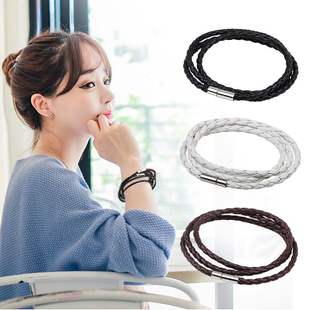 Dough multi Women Fried layer braided Twists copper clasp