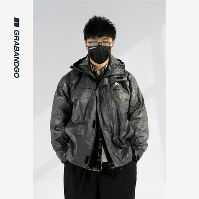 GRABANDGO(GAG) 杜邦纸冲锋衣 防风防水防油污 轻便携带