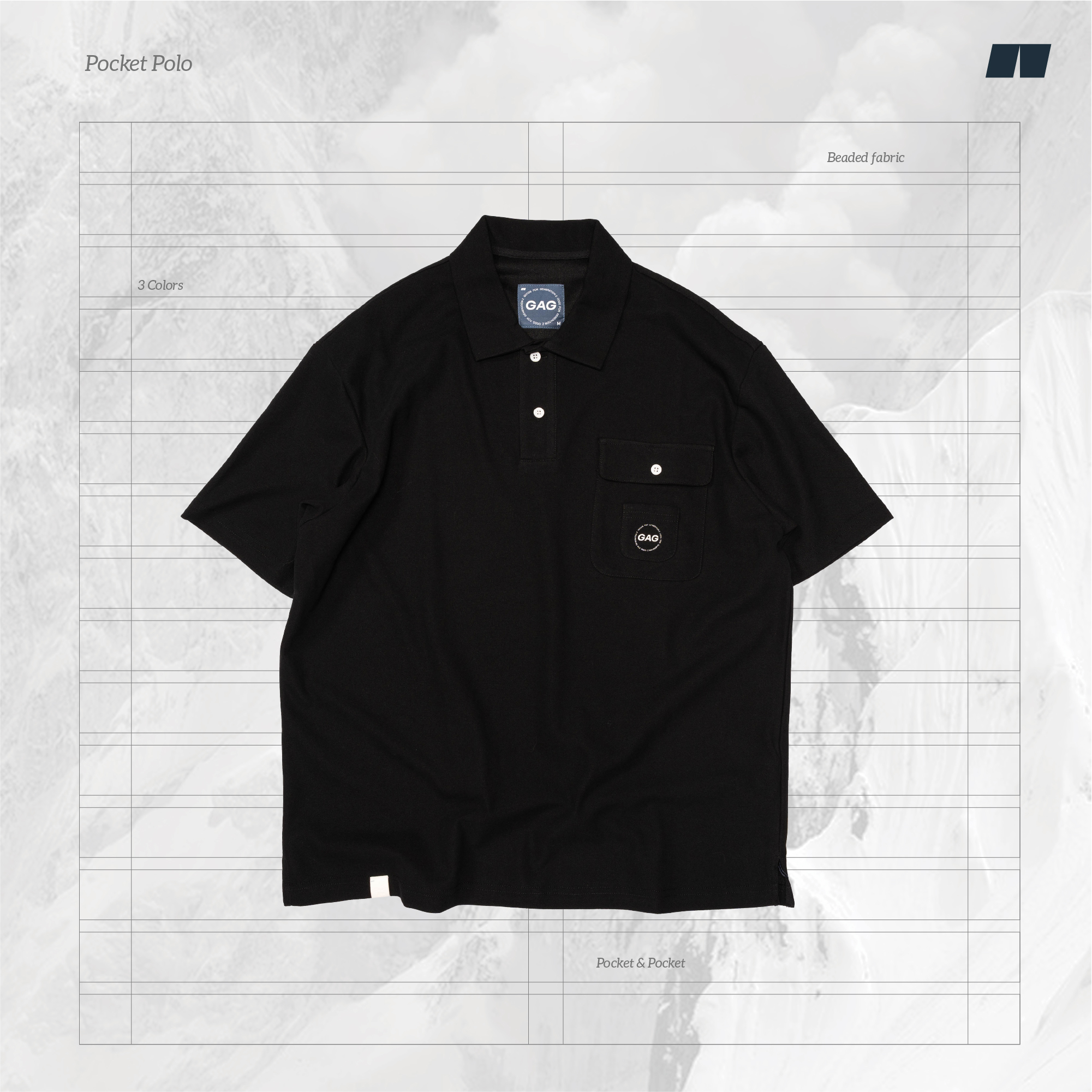 GRABANDGO(GAG) Pocket Polo 230g珠地布短袖POLO三色入-封面