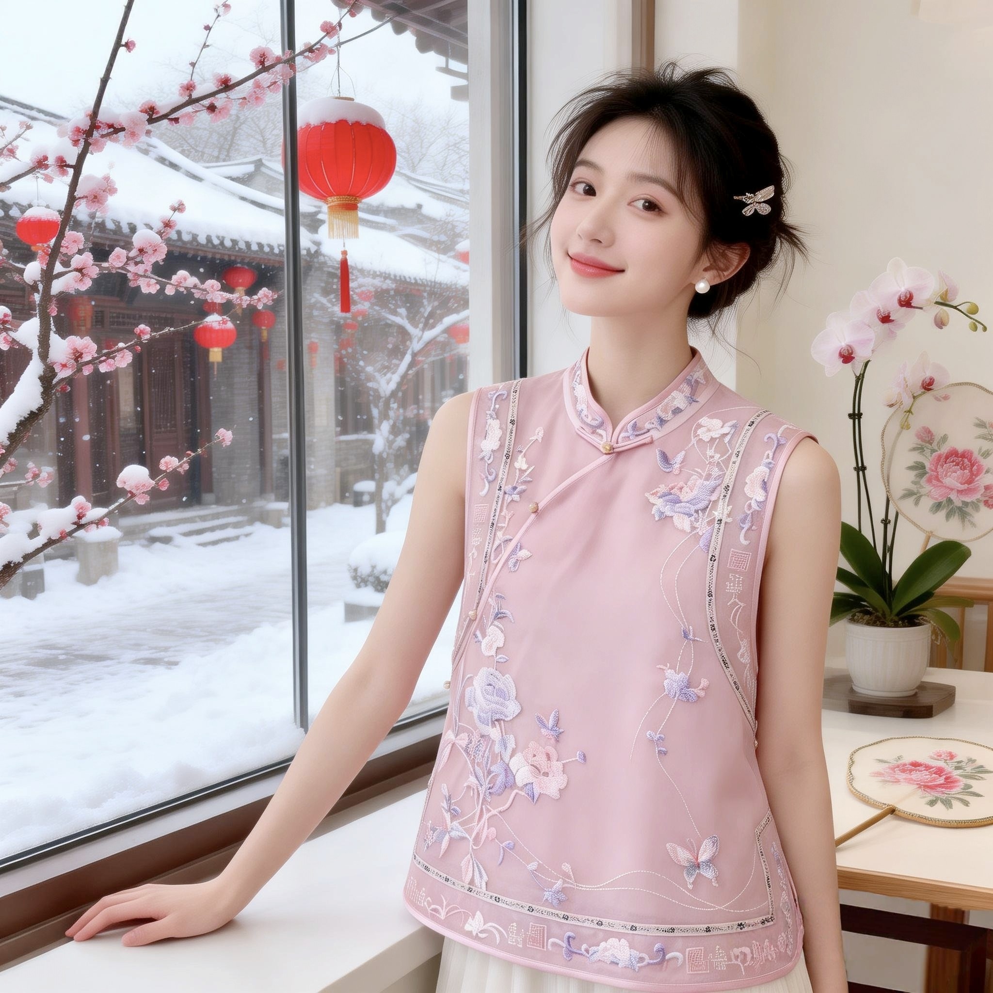 2026春夏新款复古民族风桑蚕丝刺绣坎肩背心外搭新中式国风马甲女