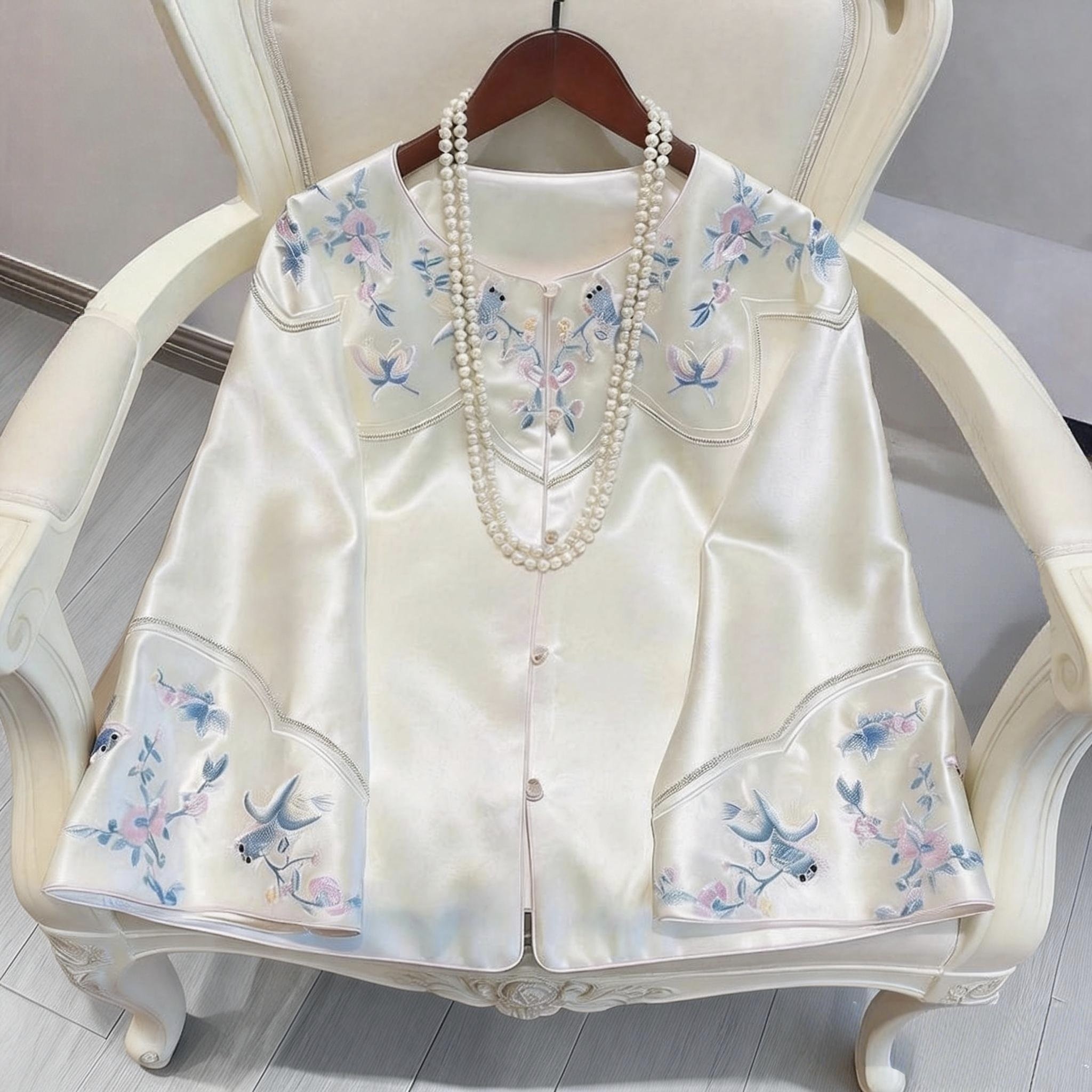 2026新款新中式女装复古国风改良唐装上衣高级感国潮醋酸刺绣外套