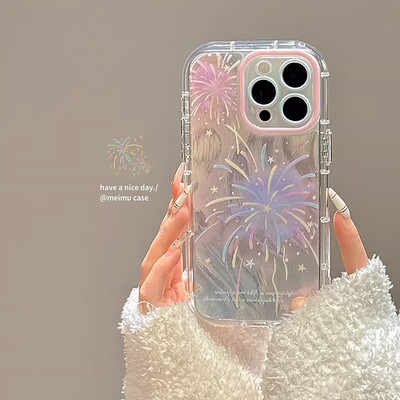 梦幻ins烟花少女心苹果手机壳