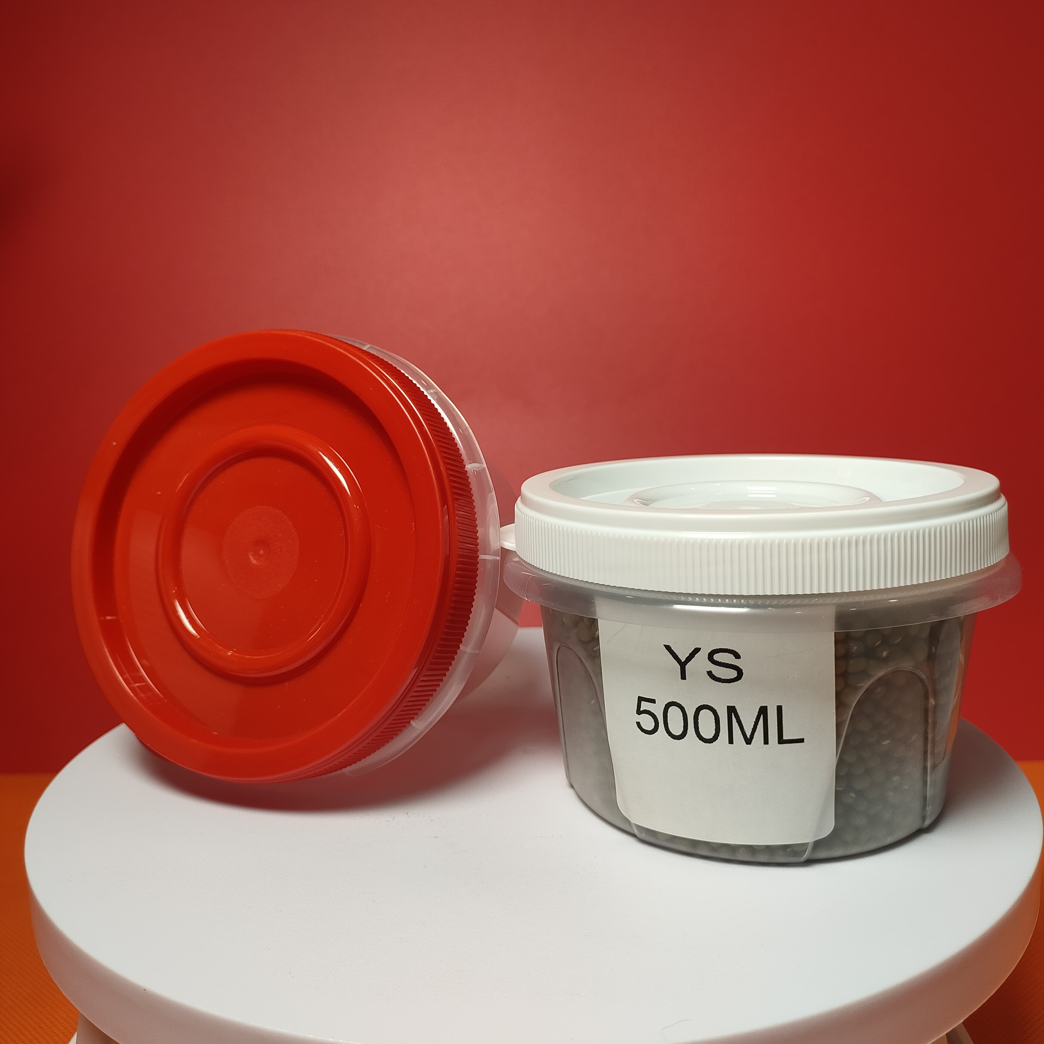 螺旋扭盖500ml密封粥碗圆形打包