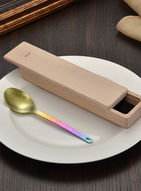 名到MIODO纯钛勺户外钛勺野营冰花暮光直柄勺MD-TiOS01