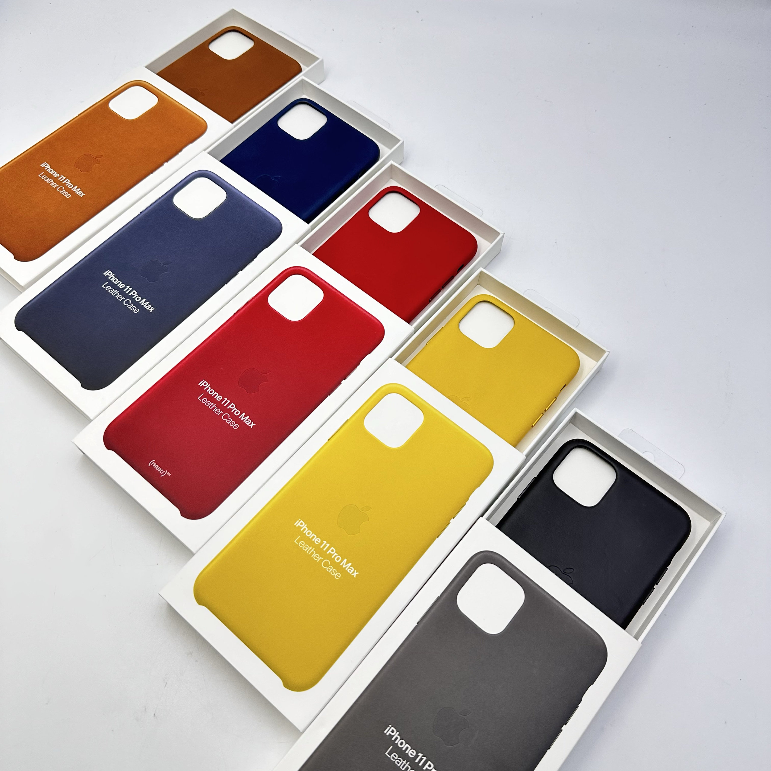 苹果官方正品11Pro Max皮革手机壳保护套真皮原装保护壳