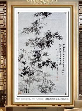 一枫斋纯手绘仿郑板桥四尺竖幅中国花鸟画墨竹图凤仪虞廷1惊爆