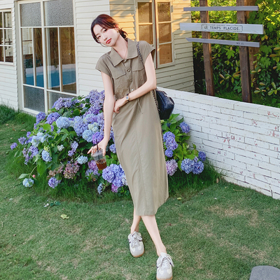 2C077-2457 大货已出 主推款 工装连衣裙女夏 p125 k178